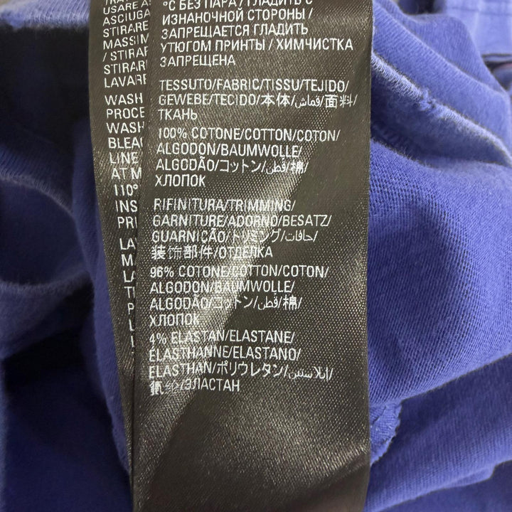 Excellent BALENCIAGA Short sleeve T-shirt Distressed finish campaign logo Navy
