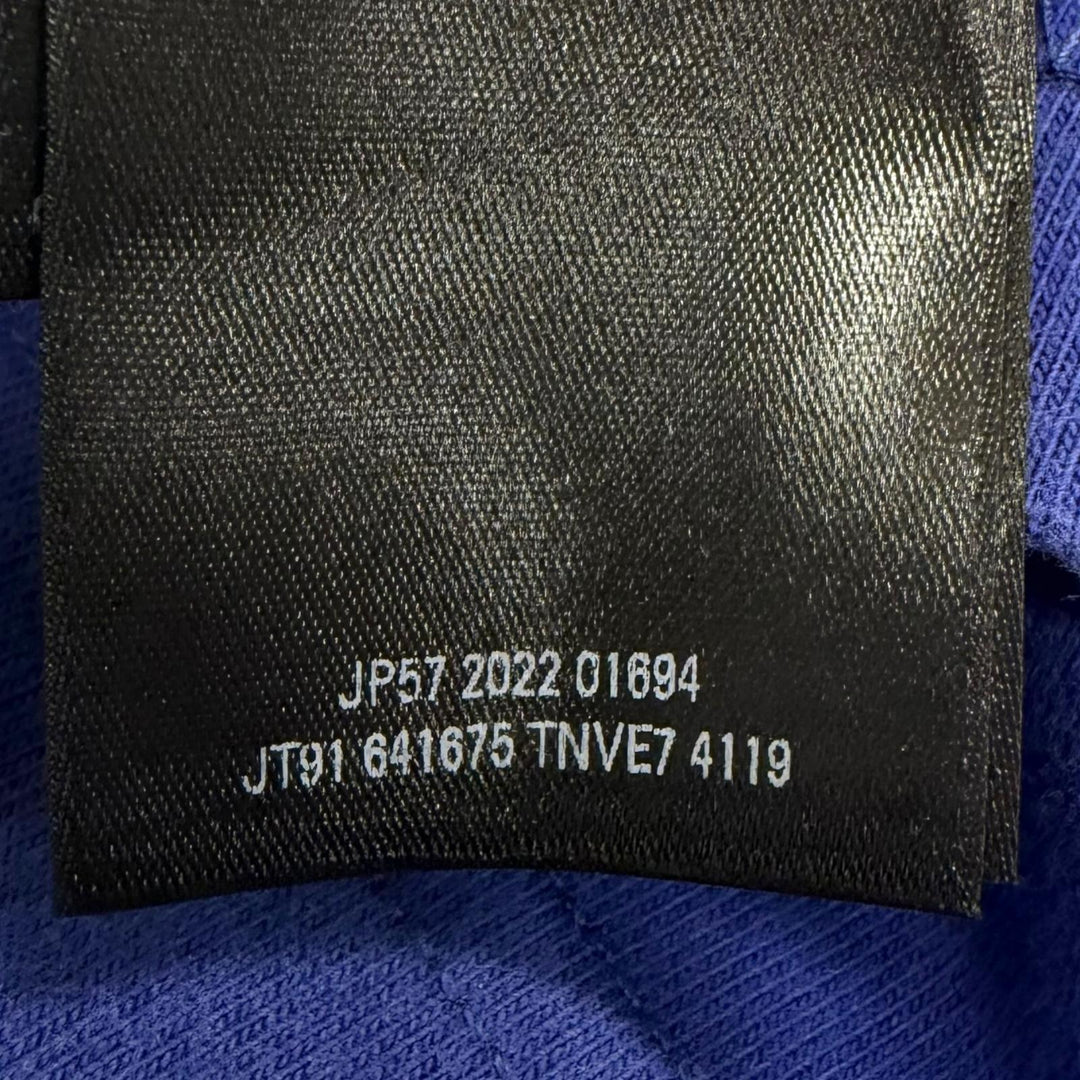 Excellent BALENCIAGA Short sleeve T-shirt Distressed finish campaign logo Navy