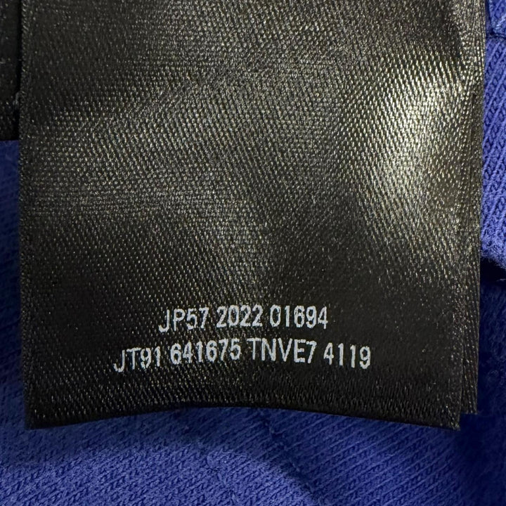 Excellent BALENCIAGA Short sleeve T-shirt Distressed finish campaign logo Navy