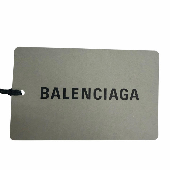 Excellent BALENCIAGA Short sleeve T-shirt Distressed finish campaign logo Navy