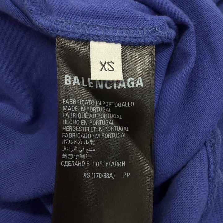 Excellent BALENCIAGA Short sleeve T-shirt Distressed finish, campaign logo
