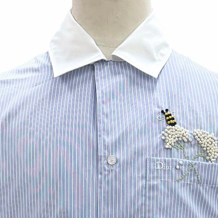 Excellent Dior HOMME Short sleeve shirt Flower Bee Cotton Poplin 39 693C532A3079