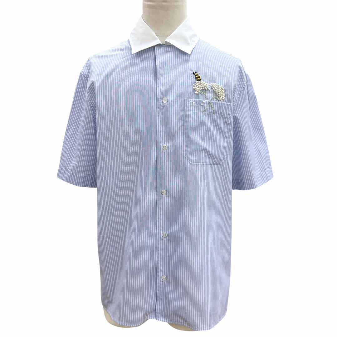 Excellent Dior HOMME Short sleeve shirt Flower Bee Cotton Poplin 39 693C532A3079