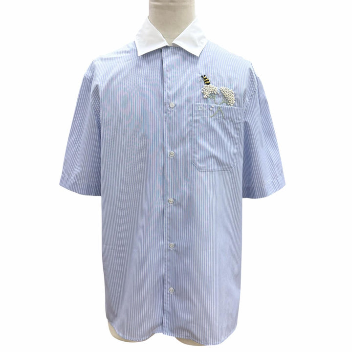 Excellent Dior HOMME Short sleeve shirt Flower Bee Cotton Poplin 39 693C532A3079