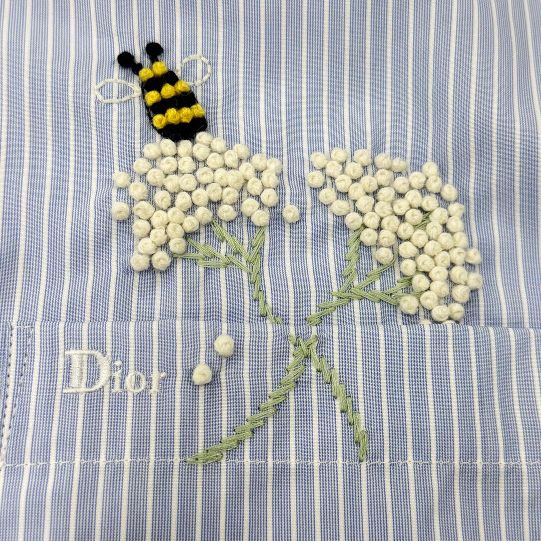 Excellent Dior HOMME Short sleeve shirt Flower Bee Cotton Poplin 39 693C532A3079