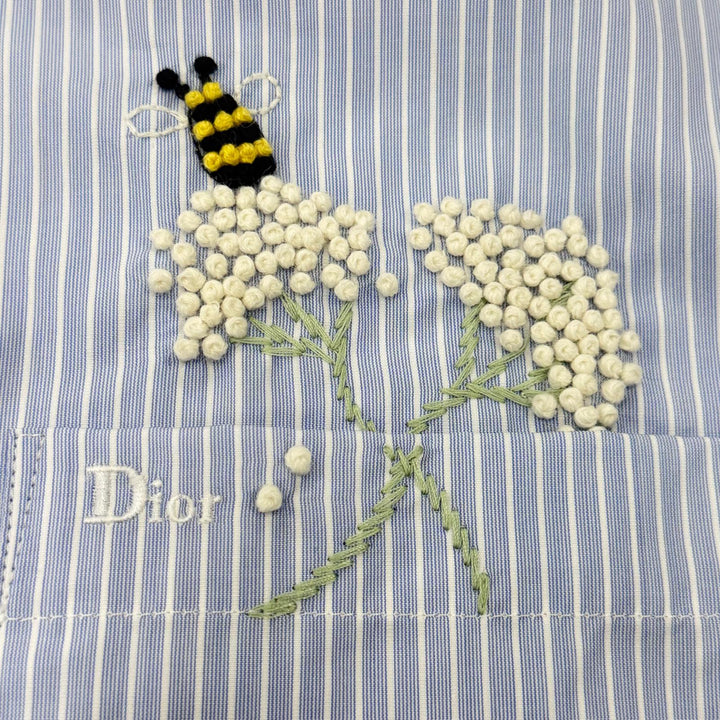 Excellent Dior HOMME Short sleeve shirt Flower Bee Cotton Poplin 39 693C532A3079