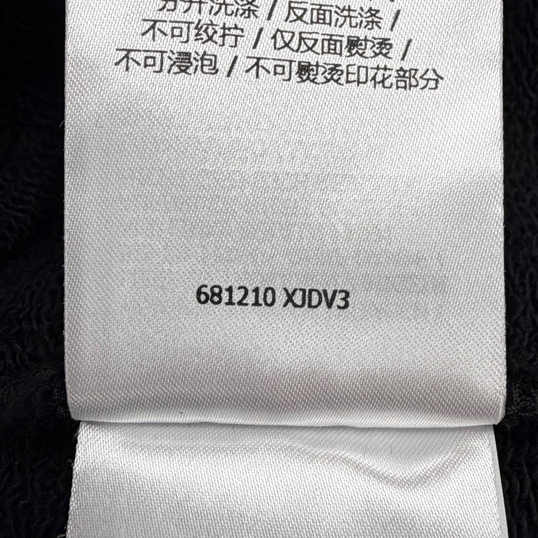 Discounted Great GUCCI hoodie Logo print hooded pullover black cotton mens M 681210