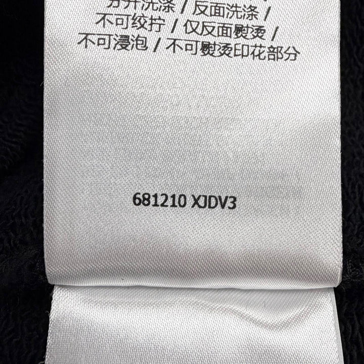 Discounted Great GUCCI hoodie Logo print hooded pullover black cotton mens M 681210