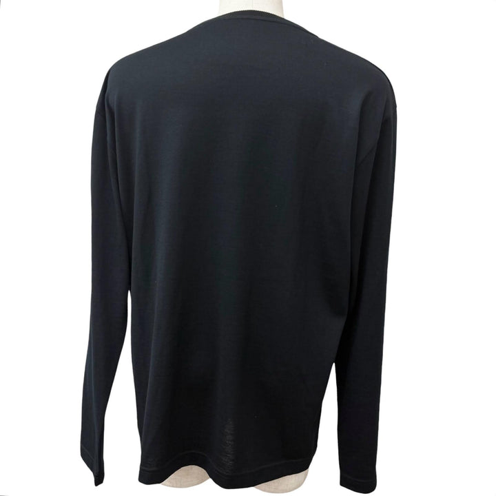 Excellent LOUIS VUITTON sweater Embellished Crewneck black wool mens L
