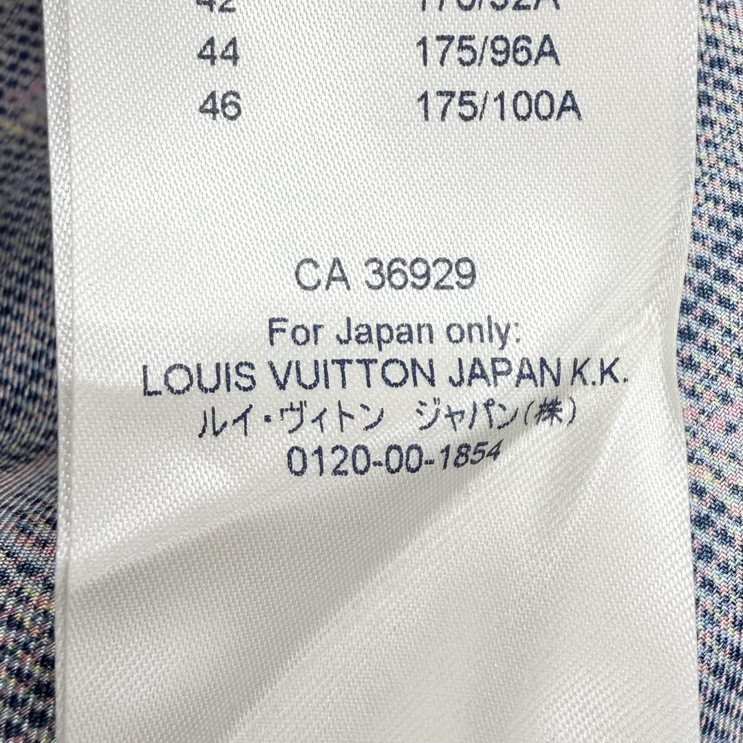 Pristine LOUIS VUITTON Long sleeve shirt LV buttoned, 3D monogram print silk 34