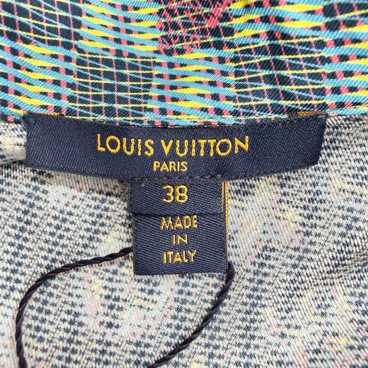 Pristine LOUIS VUITTON Long sleeve shirt LVbuttoned 3D monogram print silk IT 38