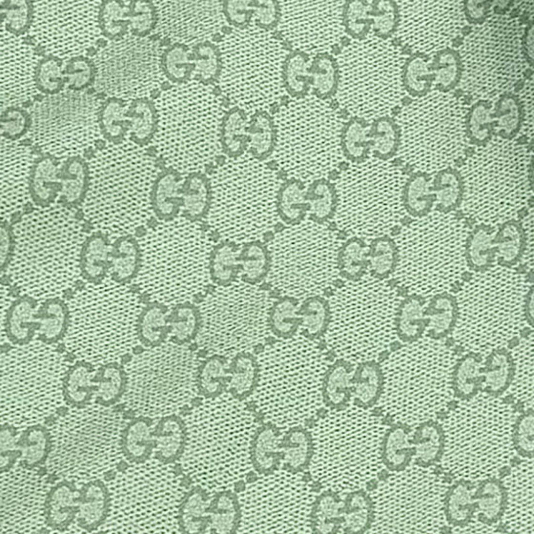 Excellent GUCCI YUKO HIGUCHI Shorts GG pattern silk twill Light green 48 864050