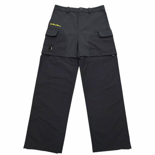 Excellent LOUIS VUITTON Pants Logo print 2WAY black Nylon mens IT 52