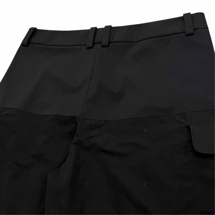 Excellent LOUIS VUITTON Pants Logo print 2WAY black Nylon mens IT 52