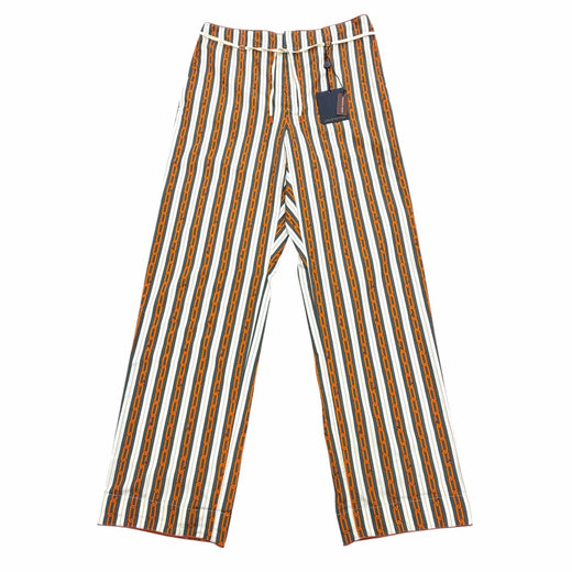 Pristine LOUIS VUITTON Pants Chain Stripe Pattern with Drawstring Multi IT 42