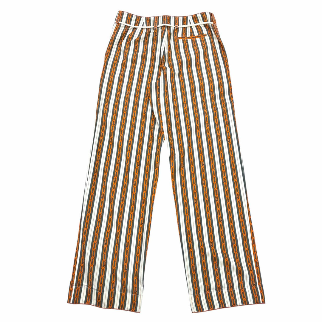 Pristine LOUIS VUITTON Pants Chain Stripe Pattern with Drawstring Multi IT 42