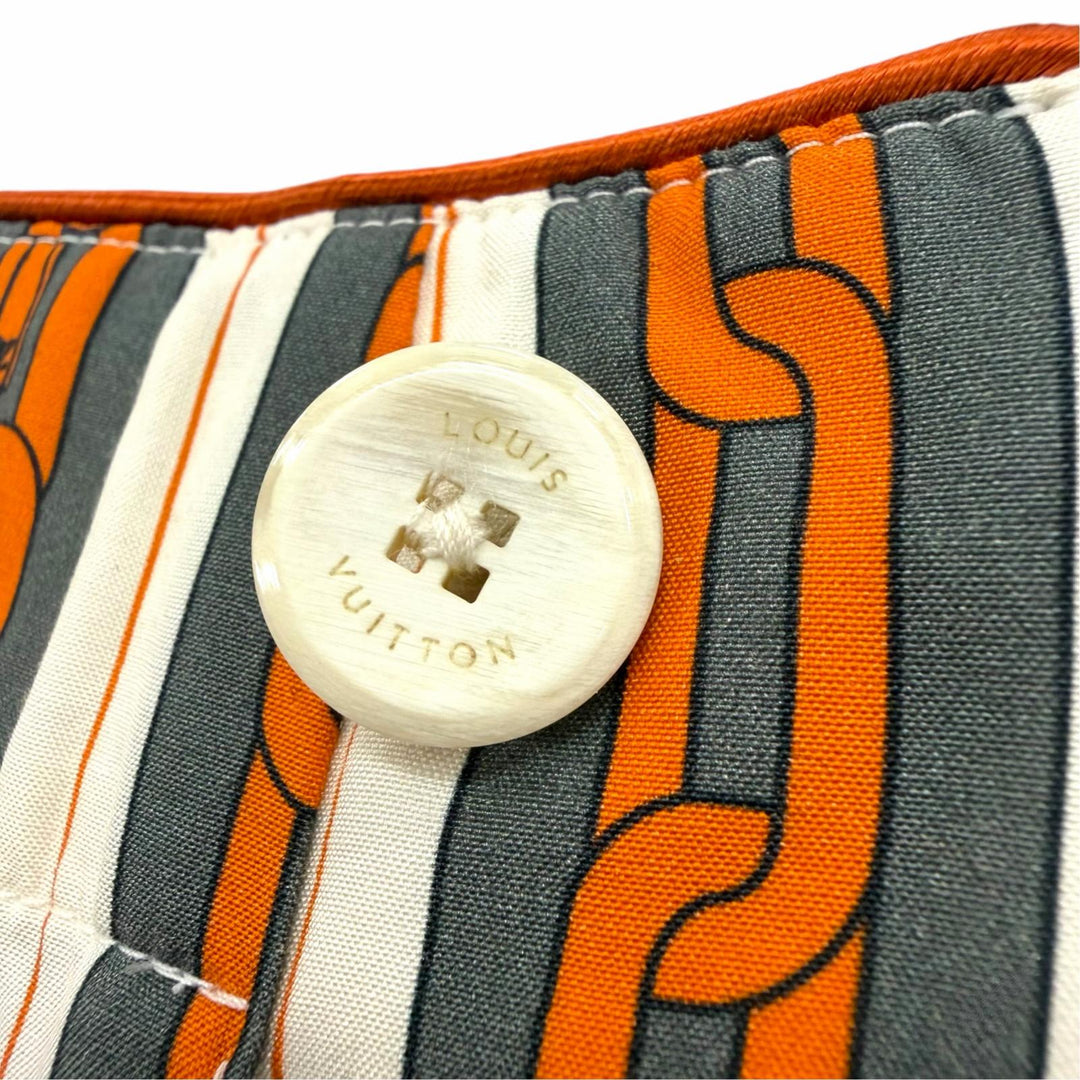 Pristine LOUIS VUITTON Pants Chain Stripe Pattern with Drawstring Multi IT 42