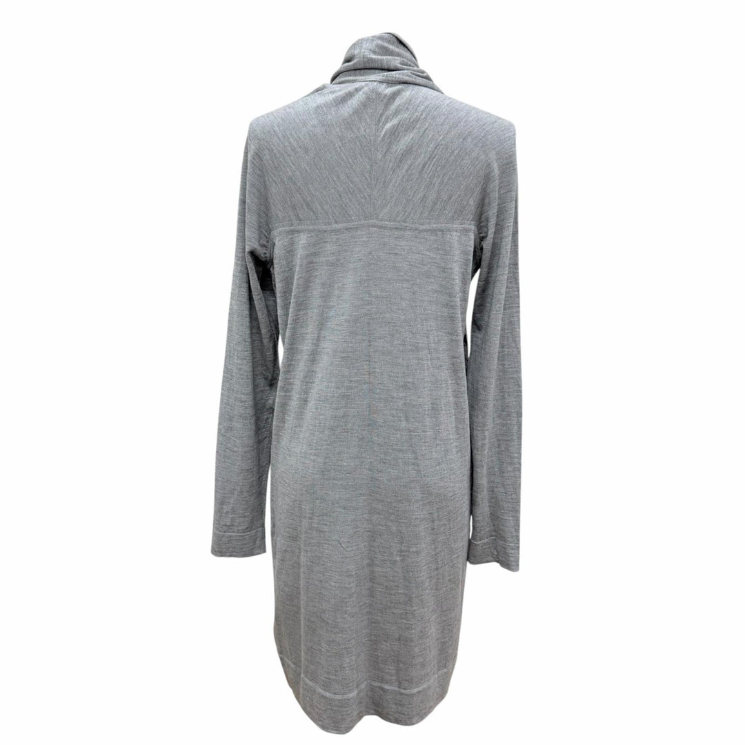 Excellent HERMES one piece Jungle Love Twill Laine Long Sleeve Knit gray silk 36