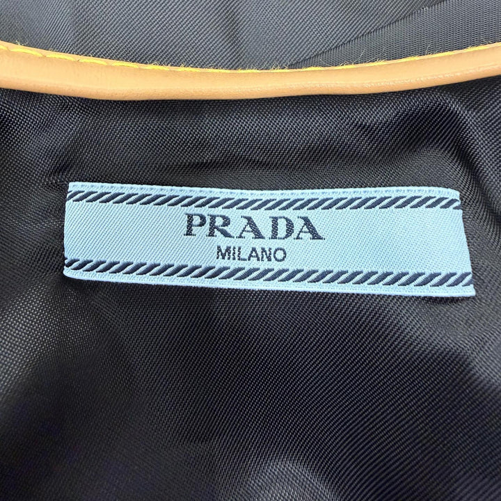 Excellent PRADA one piece Triangle with logo, sleeveless, mini length. black 38