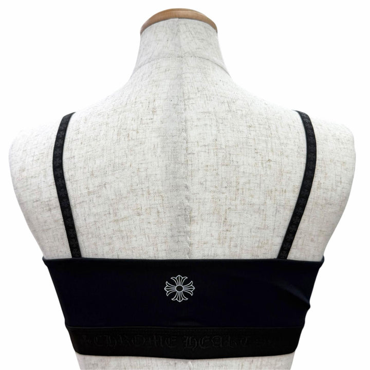 Excellent CHROME HEARTS camisole CH Plus Bra Top Dark navy Nylon Women S