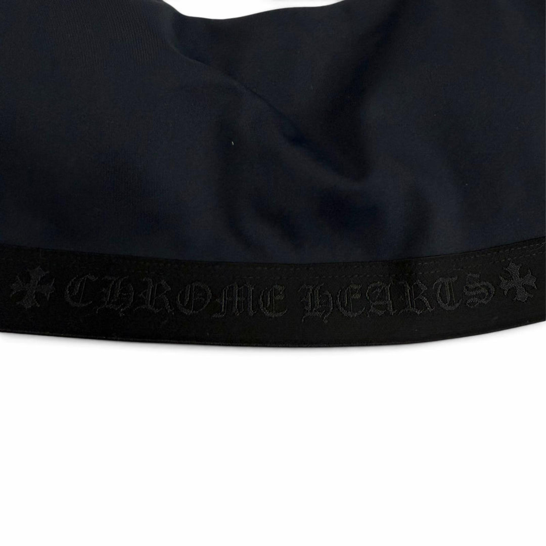 Excellent CHROME HEARTS camisole CH Plus Bra Top Dark navy Nylon Women S