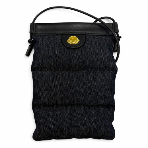 Pristine MONCLER Shoulder Bag PUFFY PHONE CASE Phone case Indigo leather Women