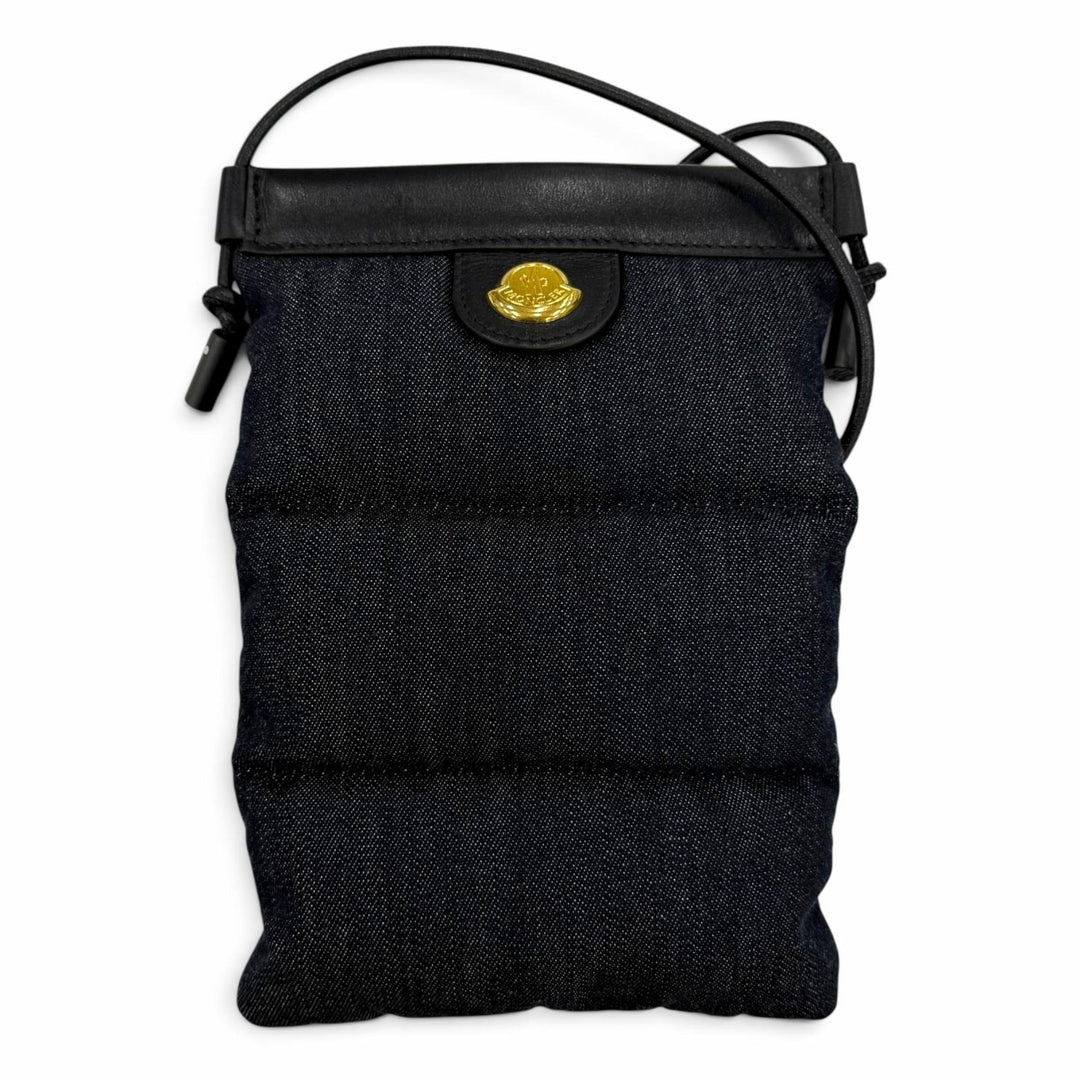 Pristine MONCLER Shoulder Bag PUFFY PHONE CASE Phone case Indigo leather Women