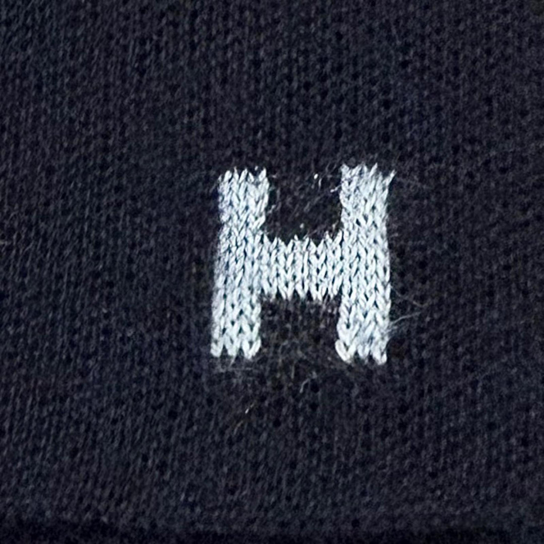 Pristine HERMES Scarf Just in Case H logo embroidered with zip pocket H393830T
