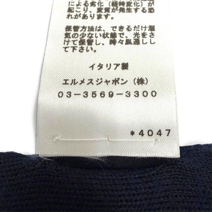Pristine HERMES Scarf Just in Case H logo embroidered with zip pocket H393830T
