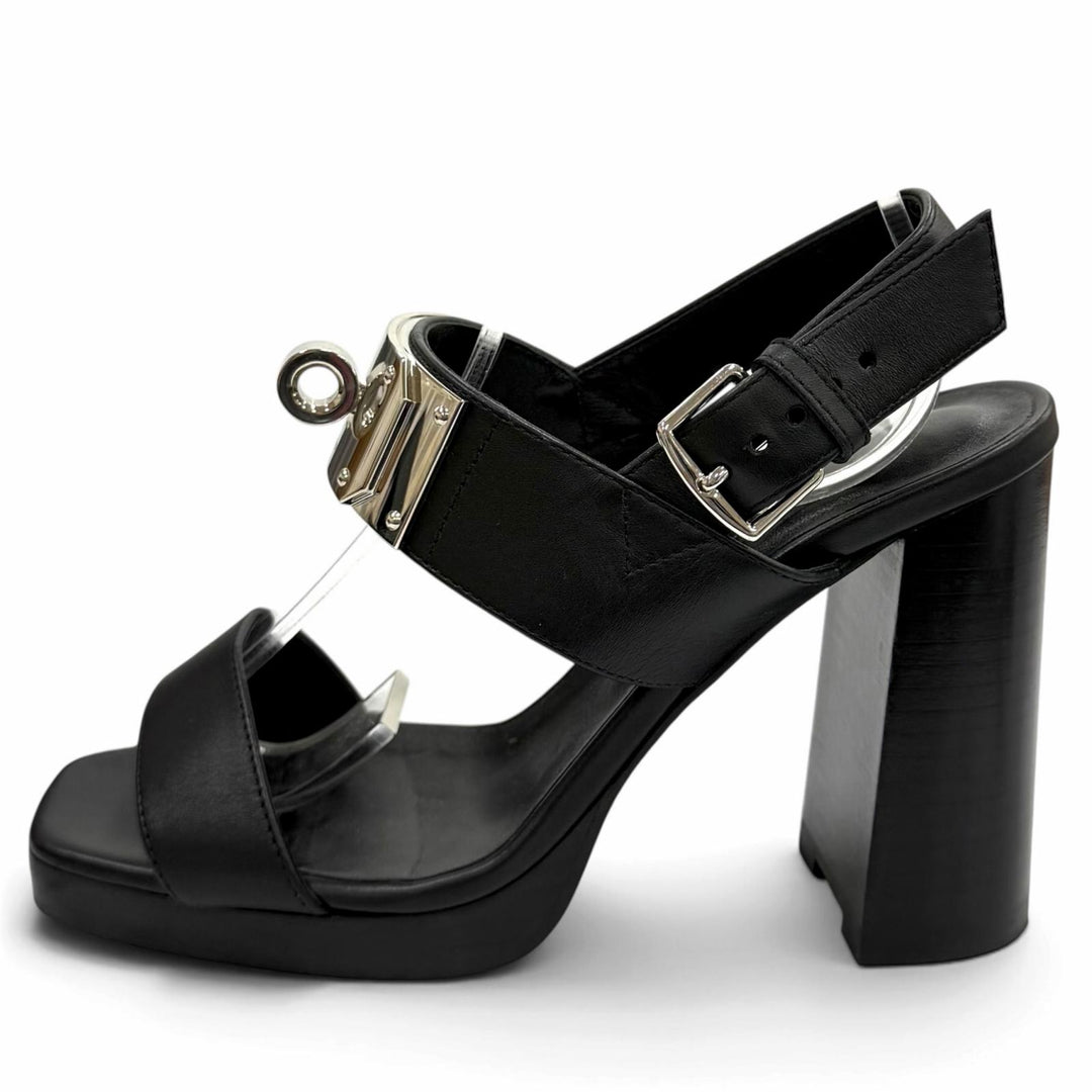 Great HERMES Sandals Ilona 90 Kelly buckle chunky heel leather 35 H241153Z