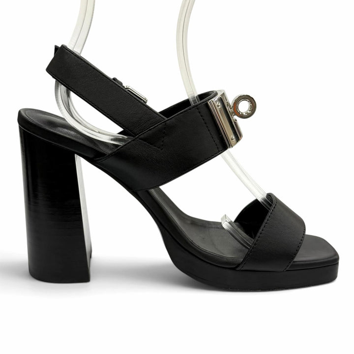 Great HERMES Sandals Ilona 90 Kelly buckle chunky heel leather 35 H241153Z