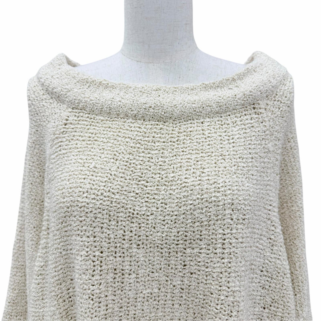 Great THE ROW knit Boat neck long-sleeved top beige silk Women XS