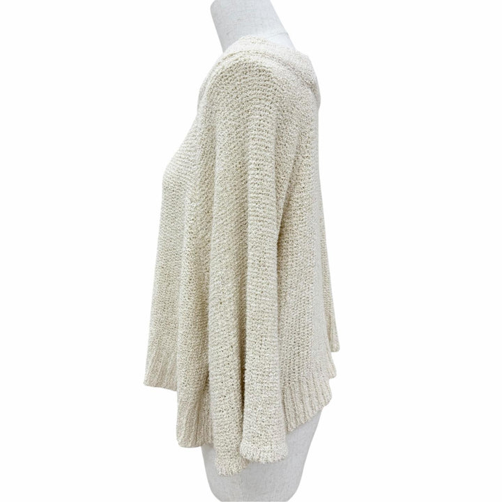 Great THE ROW knit Boat neck long-sleeved top beige silk Women XS