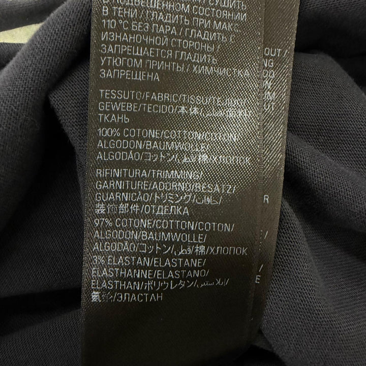 Excellent BALENCIAGA Short sleeve T-shirt Distressed finish tape logo