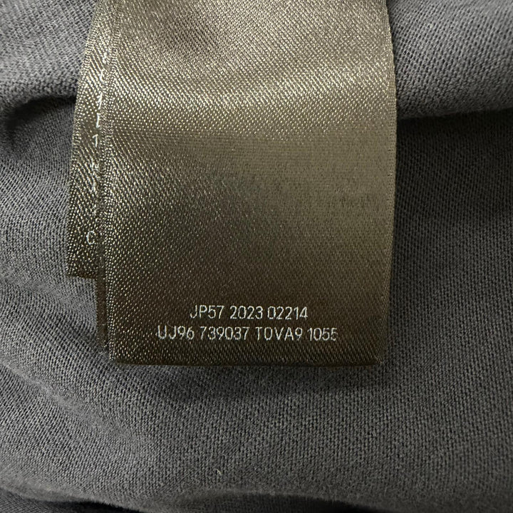 Excellent BALENCIAGA Short sleeve T-shirt Distressed finish tape logo