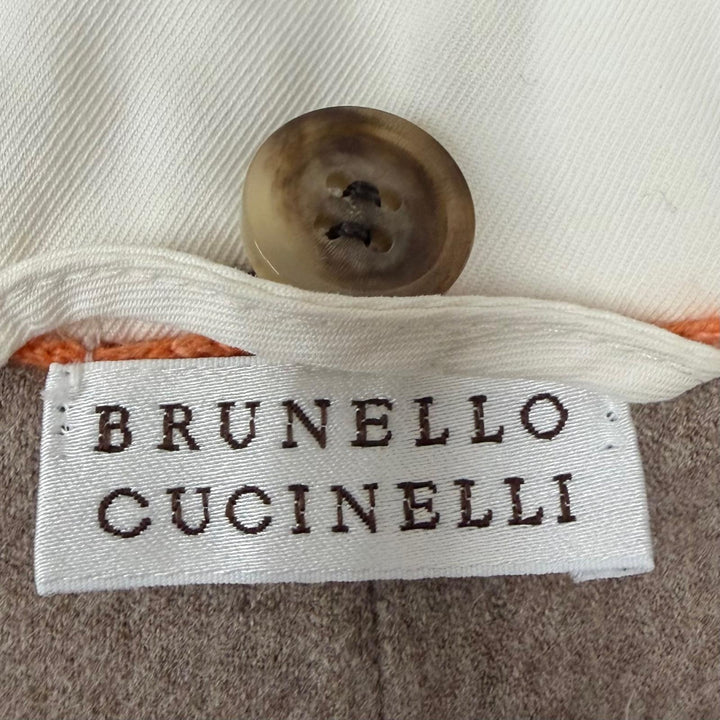 Great Brunello Cucinelli Down vest white wool mens 48