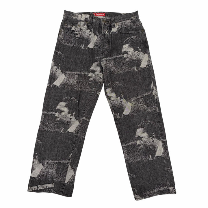 Discounted Great Supreme Denim pants John Coltrane A Love Supreme Regular Jean black 30