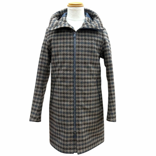 Great Herno coat Laminar Houndstooth pattern hooded double wool IT 44 PA009UL