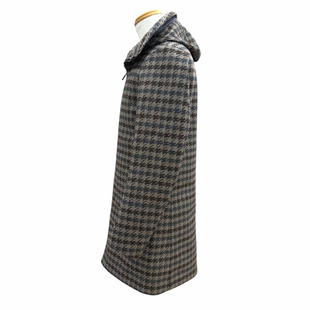 Great Herno coat Laminar Houndstooth pattern hooded double wool IT 44 PA009UL