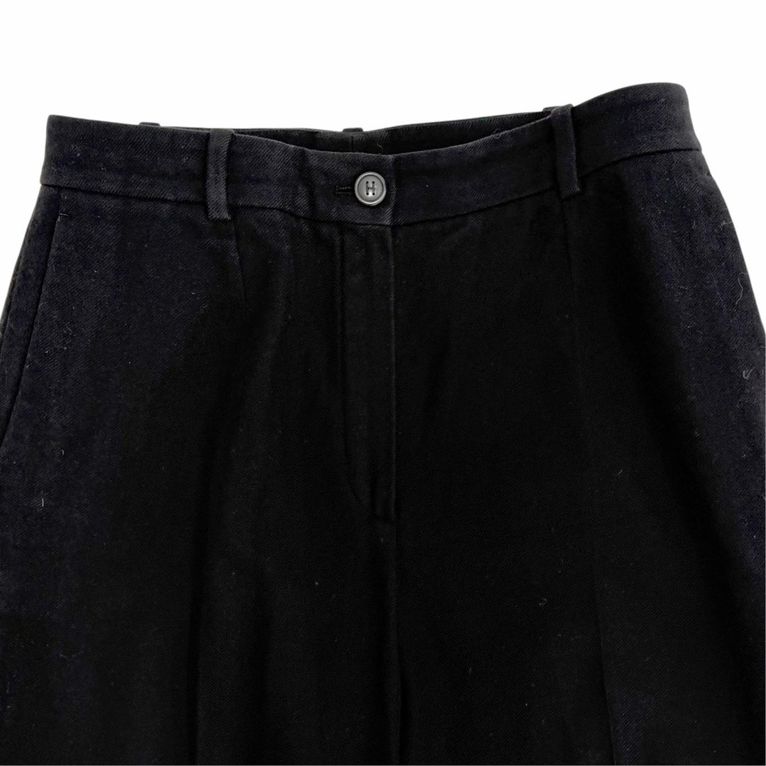 Excellent HERMES Pants Margiela era H logo buttons Center crease cashmere FR 40