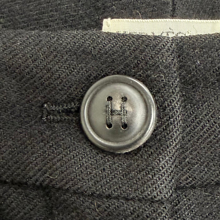 Excellent HERMES Pants Margiela era H logo buttons Center crease cashmere FR 40