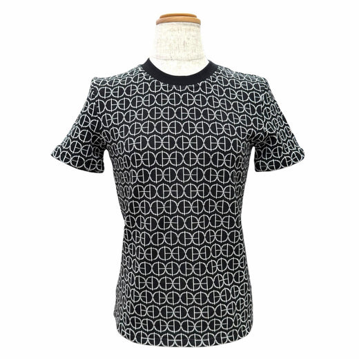 Excellent HERMES Short sleeve knit H-shaped round all-over print FR 36 2E4600DY