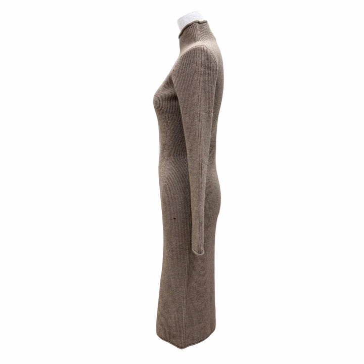 Excellent HERMES one piece Serie Metal High Neck Long Sleeve Knit cashmere 34