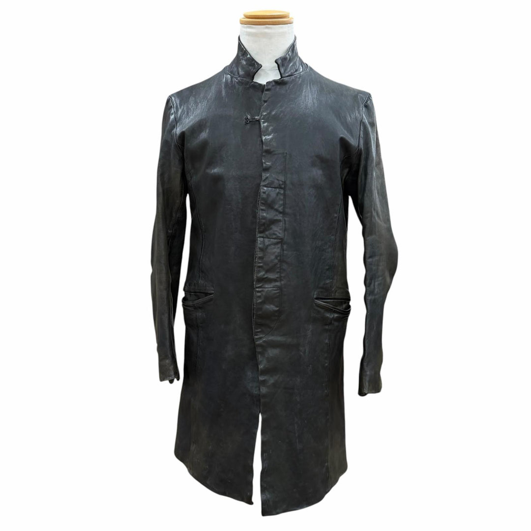 Discounted Good ISAMUKATAYAMA BACKLASH Leather coat Dark gray Horse leather mens M 1367-09
