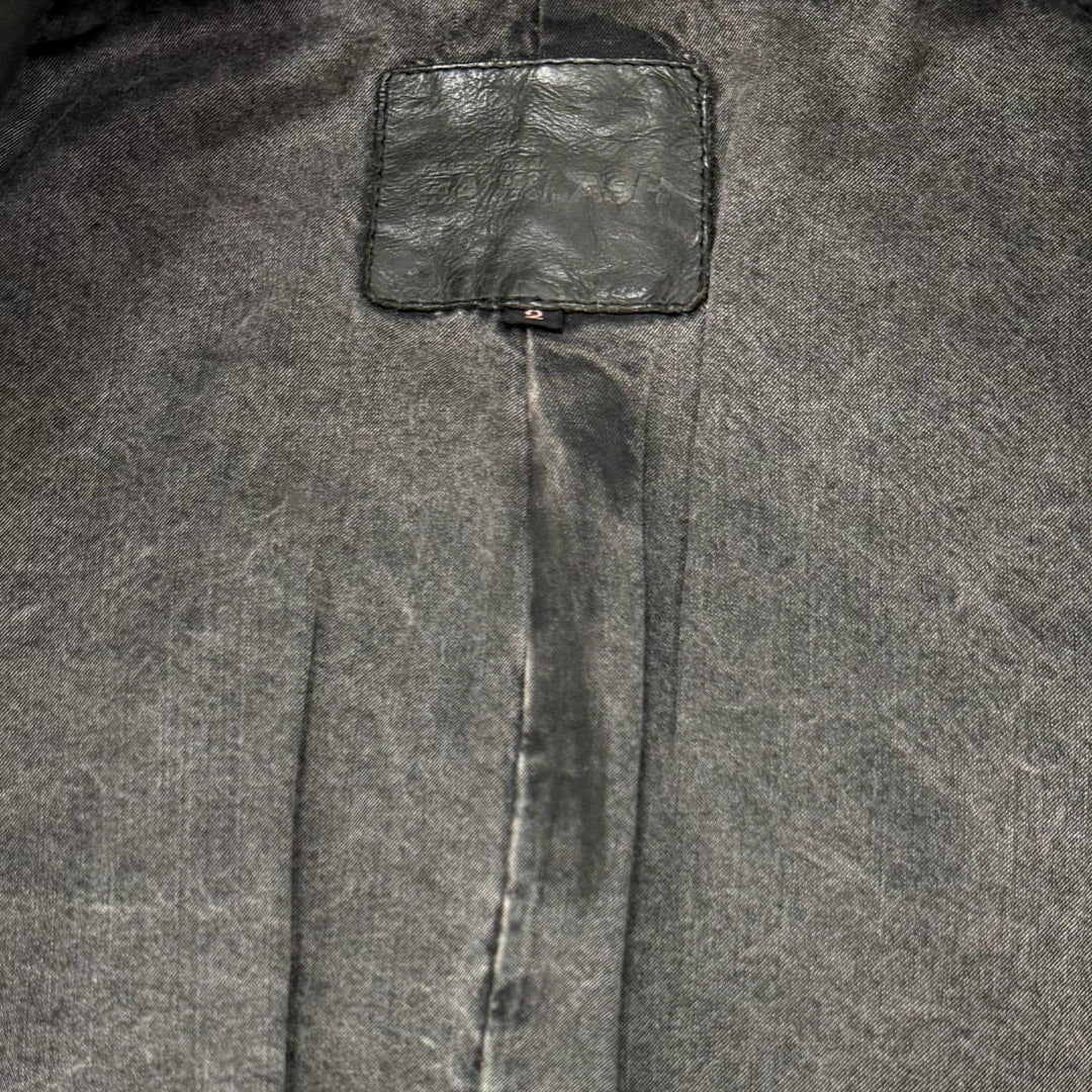 Discounted Good ISAMUKATAYAMA BACKLASH Leather coat Dark gray Horse leather mens M 1367-09