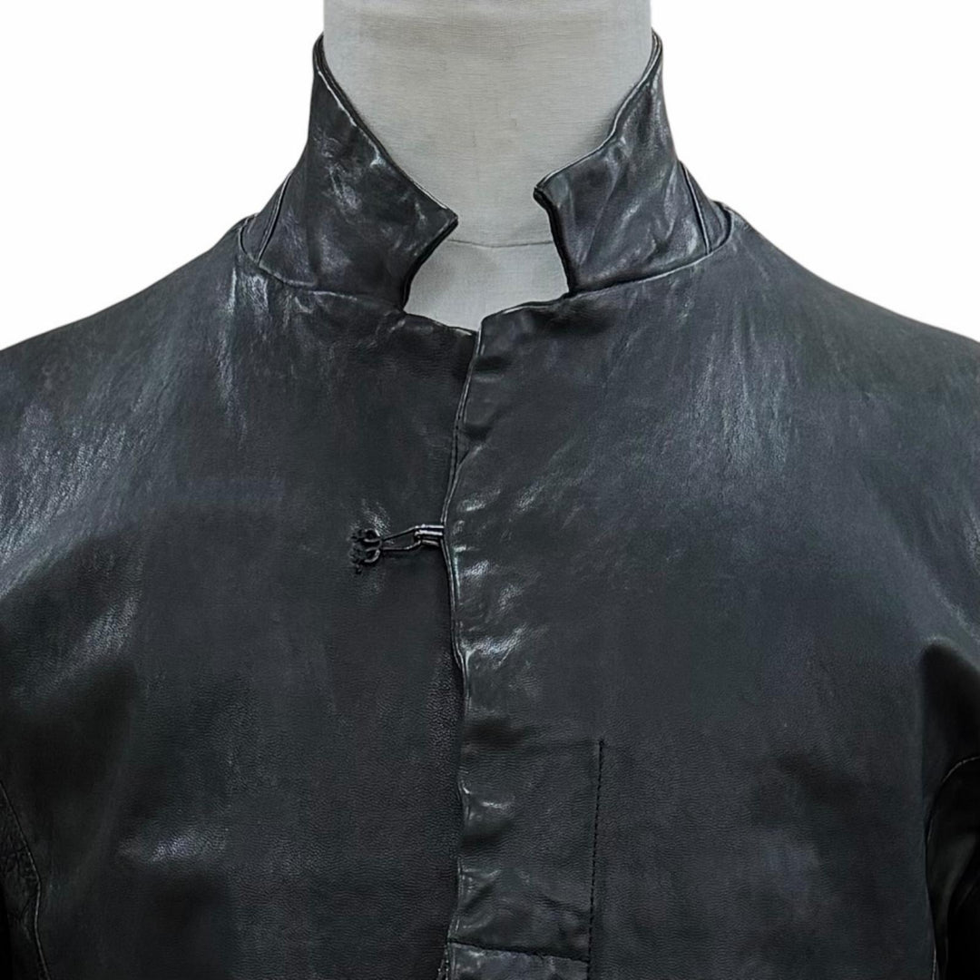 Discounted Good ISAMUKATAYAMA BACKLASH Leather coat Dark gray Horse leather mens M 1367-09