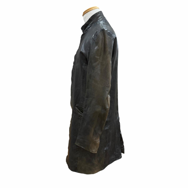 Discounted Good ISAMUKATAYAMA BACKLASH Leather coat Dark gray Horse leather mens M 1367-09