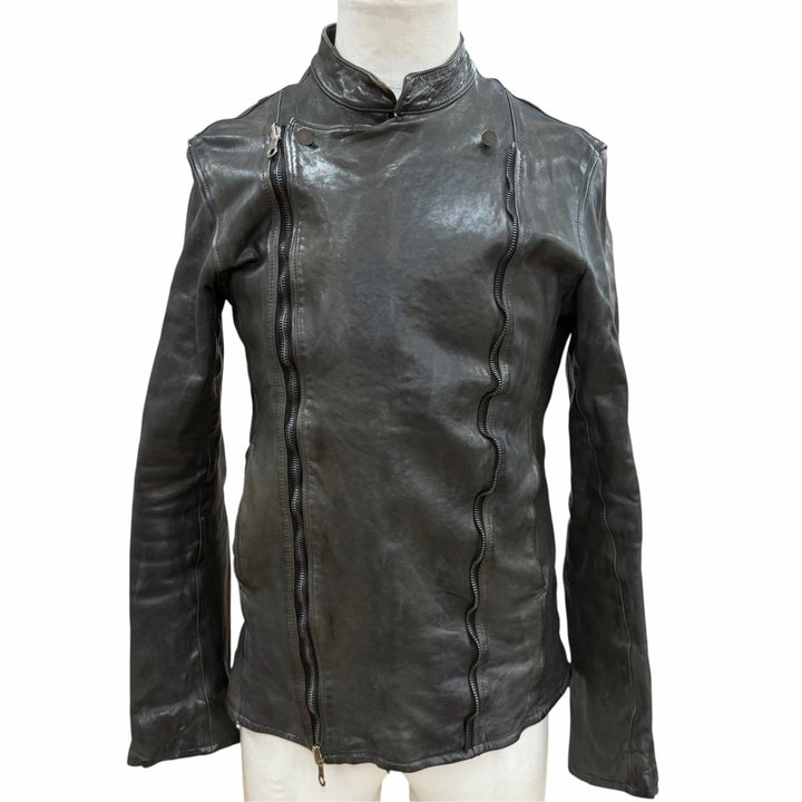Discounted Good ISAMUKATAYAMA BACKLASH leather jacket Dark gray Horse leather L 1367-11