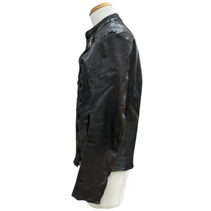 Discounted Good ISAMUKATAYAMA BACKLASH leather jacket Dark gray Horse leather L 1367-11
