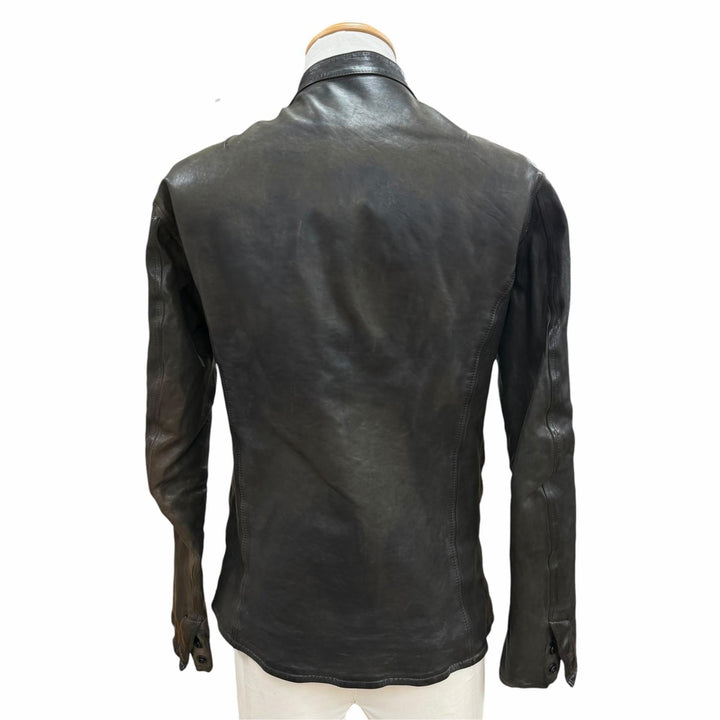 Discounted Good ISAMUKATAYAMA BACKLASH leather jacket Dark gray Horse leather L 1367-11